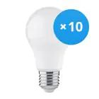 Monipakkaus 10x Bright Choice LED Lamppu E27 Päärynä Matta 4.9W 470lm - 830 Lämmin Valkoinen | Korvaa 40W