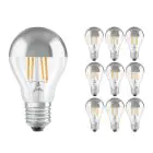 Monipakkaus 10x Ledvance  Classic LED E27 Päärynä Filament Mirror 6.5W 650lm - 827 Erittäin Lämmin Valkoinen | Korvaa 50W