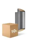 Monipakkaus 10x Nordlux Nico Seinävalaisin Aluminium Antrasiitti Up & Down | IP54 - Sopii 2x GU10