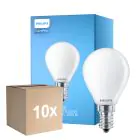 Monipakkaus 10x Philips Corepro LED Lustre E14 Pallo Matta 6.5W 806lm - 827 Erittäin Lämmin Valkoinen | Korvaa 60W