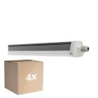 Monipakkaus 4x Ledvance Vedenkestävä Loisteputkivalaisimet Kosteudenkestävä FLEX Läpijohdotus 42W 6900lm - 865 Päivänvalo Valkoinen | 150cm - Korvaa 2x58W