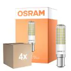 Monipakkaus 4x Osram Special T Slim LED B15d Kirkas 6.5W 806lm - 827 Erittäin Lämmin Valkoinen | Korvaa 60W