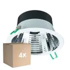 Monipakkaus 4x Philips LED Alasvalo Coreline DN142B Aluminium Valkoinen 11W 1200lm 60D - 830 Lämmin Valkoinen | Odetnij 155mm - IP20 - UGR