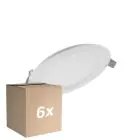 Monipakkaus 6x Ledvance LED Alasvalo Slim Pyöreä DN105 6W 430lm 120D - 840 Kylmä Valkoinen | 118mm 