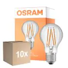 Monipakkaus 10x Osram Led Star Classic LED E27 Päärynä Filament Kirkas 4.9W 470lm - 827 Erittäin Lämmin Valkoinen | Valotunnistin