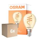 Monipakkaus 6x Osram Vintage 1906 LED Classic Slim E14 Päärynä Filament Kulta 4.9W 470lm - 922 Erittäin Lämmin Valkoinen | Paras Värintoisto - Himmennettävä - Korvaa 40W
