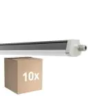 Monipakkaus 10x Ledvance Vedenkestävä Loisteputkivalaisimet Kosteudenkestävä FLEX Läpijohdotus 34W 5600lm - 840 Kylmä Valkoinen | 120cm - Korvaa 2x36W
