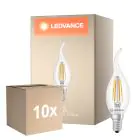 Monipakkaus 10x Ledvance Classic LED E14 Kynttilä Filament Kirkas 3.4W 470lm - 827 Erittäin Lämmin Valkoinen | Korvaa 40W