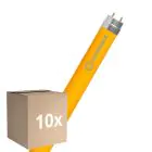Monipakkaus 10x Ledvance LED Putki T8 Superior (EM/Mains) High Output 18W 2000lm - Keltainen | 120cm - Korvaa 36W