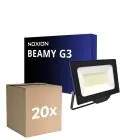 Monipakkaus 20x Noxion LED Valonheitin Beamy G3.1 Musta 50W 5500lm 110D - 840 Kylmä Valkoinen | IP65 - Symmetrinen 