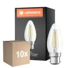 Monipakkaus 10x Ledvance Classic Performance LED Lamppu B22d Kynttilä Filament Kirkas 4W 470lm - 827 Erittäin Lämmin Valkoinen | Korvaa 40W