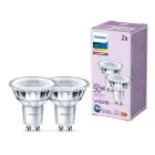 Monipakkaus 2x Philips LED Kohdevalaisin GU10 PAR16 5W 355lm 36D - 827 Erittäin Lämmin Valkoinen