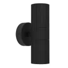 Eglo Seinävalaisin Tomelloso Ulkona Aluminium Musta Up & Down  | Sopii 2x GU10